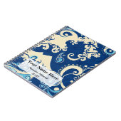 Abstract Indonesian Batik Wave ノートブック (左側)