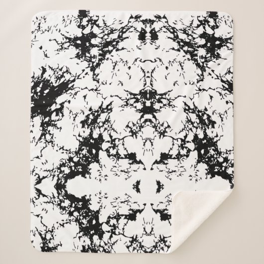 Abstract Ink Splatter Sherpa Blanket  シェルパブランケット (正面)
