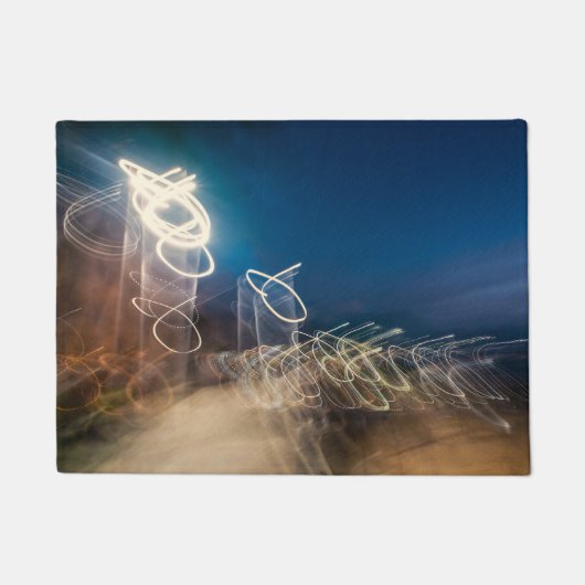 Abstract Intentional Camera Movement Night Light T ドアマット (正面)