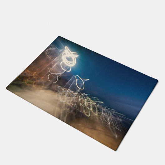 Abstract Intentional Camera Movement Night Light T ドアマット (アングル)
