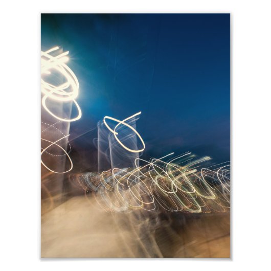 Abstract Intentional Camera Movement Night Light T フォトプリント (正面)