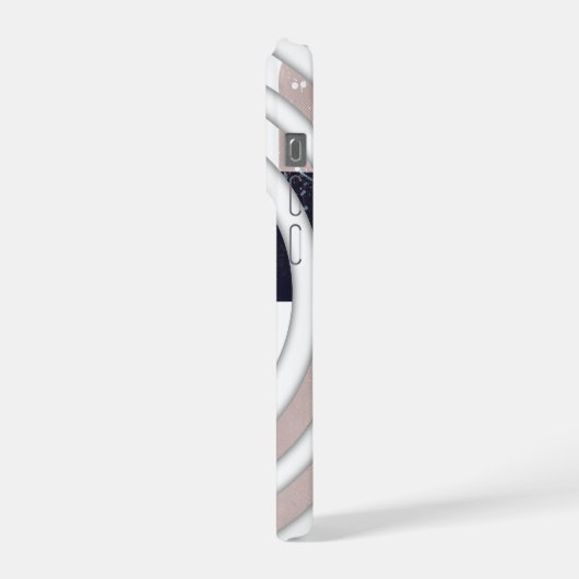 Abstract Iphone 15 pro Case Design iPhoneケース (左側面)