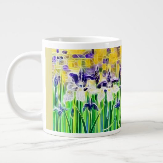 Abstract Iris Cup ジャンボコーヒーマグカップ (左)