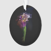 Abstract Iris Flower – Elegant Floral Art オーナメント (正面)