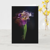 Abstract Iris Flower – Elegant Floral Art カード (黄色い花)