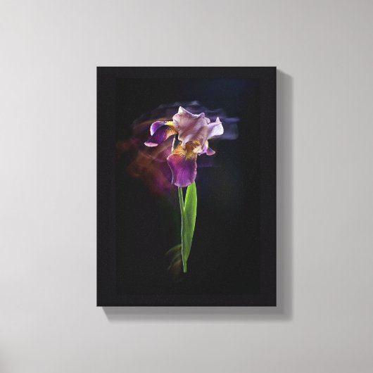 Abstract Iris Flower – Elegant Floral Art キャンバスプリント (正面)