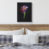 Abstract Iris Flower – Elegant Floral Art キャンバスプリント (インサイチュ (寝室))