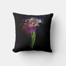 Abstract Iris Flower – Elegant Floral Art クッション