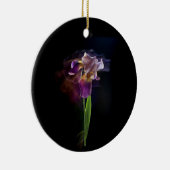 Abstract Iris Flower – Elegant Floral Art セラミックオーナメント (右)