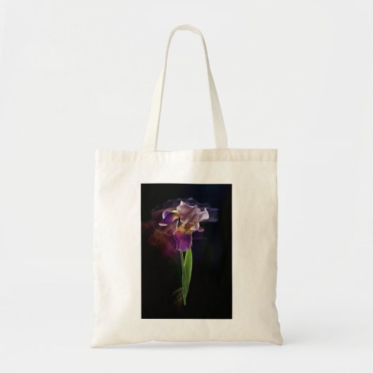 Abstract Iris Flower – Elegant Floral Art トートバッグ (正面)