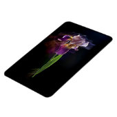 Abstract Iris Flower – Elegant Floral Art マグネット (左側)