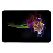 Abstract Iris Flower – Elegant Floral Art マグネット (横)