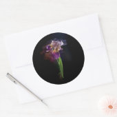 Abstract Iris Flower – Elegant Floral Art ラウンドシール (封筒)