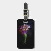 Abstract Iris Flower – Elegant Floral Art ラゲッジタグ (正面縦)