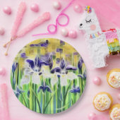 Abstract Iris Paper Napkins ペーパープレート (パーティー)