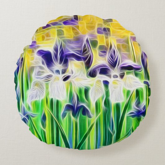 Abstract Iris Pillows ラウンドクッション (正面)