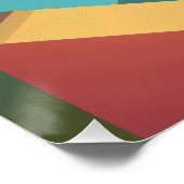 Abstract Isometric Maze Pattern in Cool Tones ポスター (コーナー)