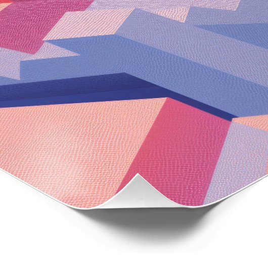  Abstract Isometric Stairs and Arches ポスター (コーナー)