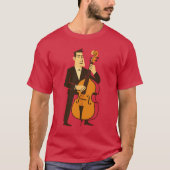 Abstract Jazz Cellist Art – Modern Musician Graphi Tシャツ (正面)