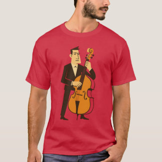 Abstract Jazz Cellist Art – Modern Musician Graphi Tシャツ