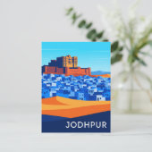 Abstract Jodhpur India Blue houses ポストカード (スタンド正面)