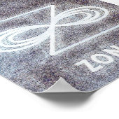 Abstract Karuna Reiki Bright White Zonar Symbol ポスター (角)