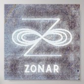 Abstract Karuna Reiki Bright White Zonar Symbol ポスター (正面)