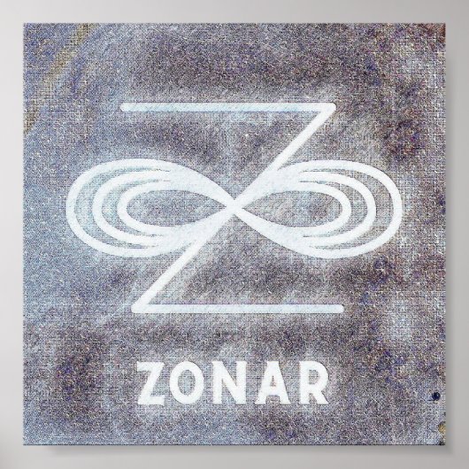 Abstract Karuna Reiki Bright White Zonar Symbol ポスター (正面)