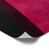 Abstract Kissing Silhouettes in Red & Magenta ポスター (角)