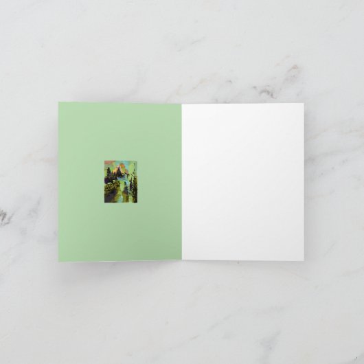 Abstract Landscape Blank Note Card サンキューカード (内部)