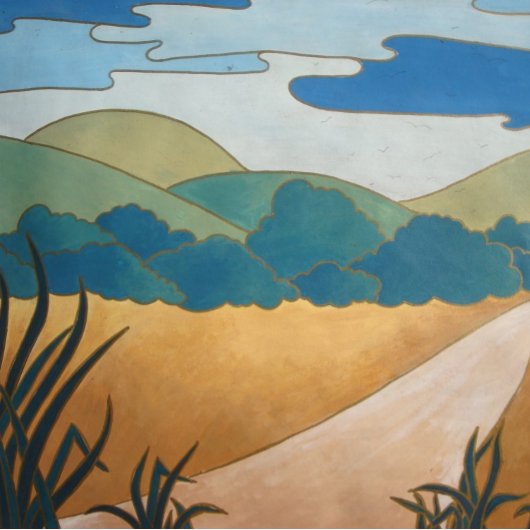 abstract landscape contemporary art ジグソーパズル