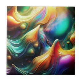 Abstract Landscape Created by Colorful Peaks タイル