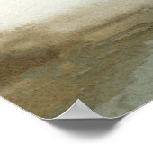 Abstract Landscape Misty Brown Vertical Wall Art ポスター (角)