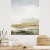 Abstract Landscape Misty Brown Vertical Wall Art ポスター (キッチン)
