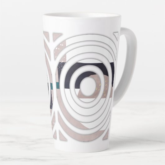 Abstract latte mug design カフェラテマグ (右アングル)