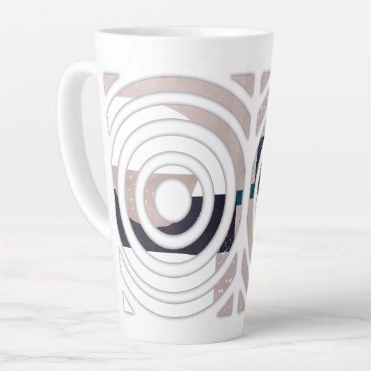 Abstract latte mug design カフェラテマグ (左アングル)