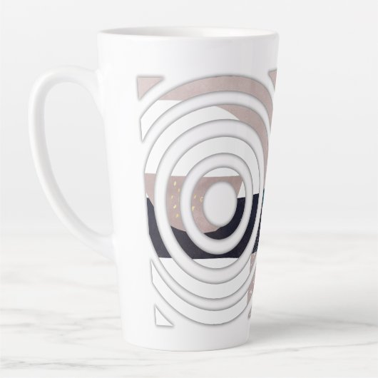 Abstract latte mug design カフェラテマグ (左)
