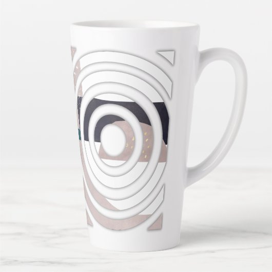 Abstract latte mug design カフェラテマグ (右)