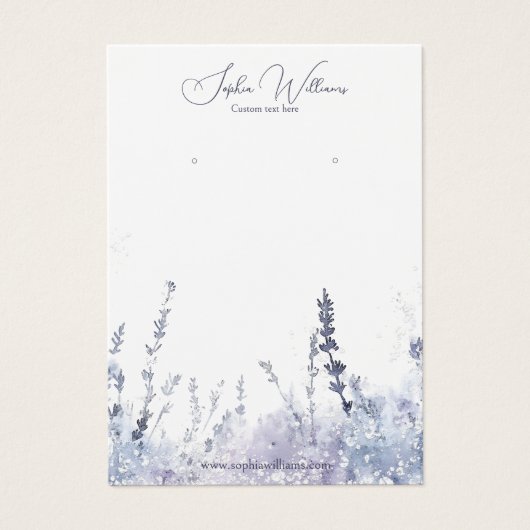 Abstract Lavander Earrings Jewelry Display Card (正面)