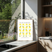 Abstract Lemon Market Kitchen Print ポスター
