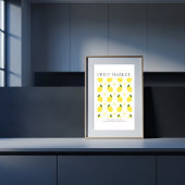 Abstract Lemon Market Kitchen Print ポスター