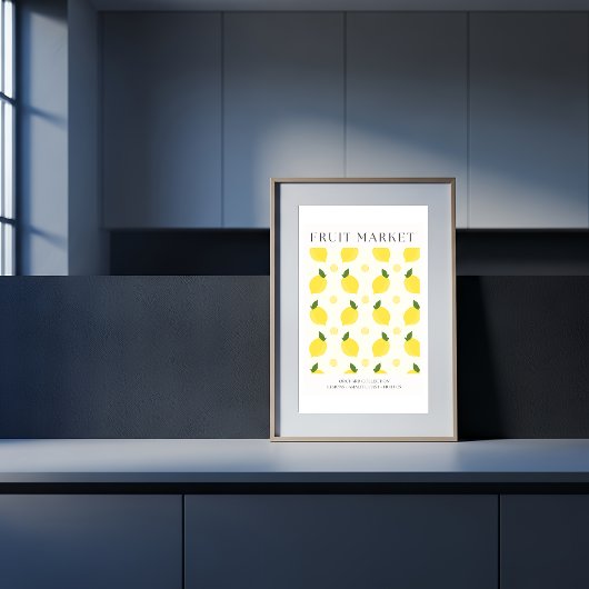 Abstract Lemon Market Kitchen Print ポスター
