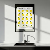 Abstract Lemon Market Kitchen Print ポスター