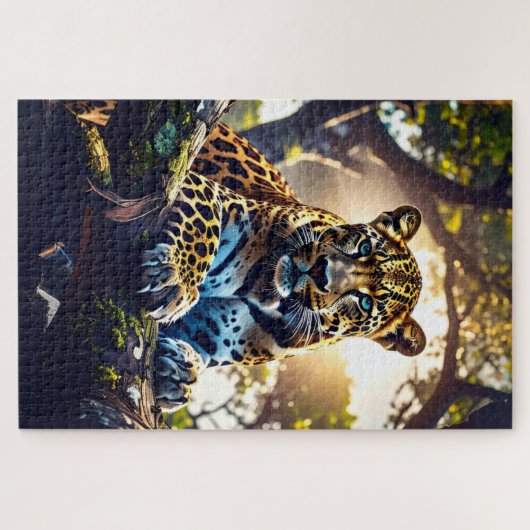 - Abstract Leopard in Tree Puzzle – Bold Wildlife  ジグソーパズル (横)