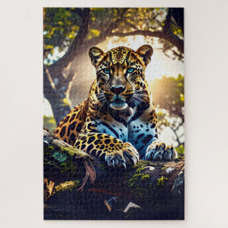 - Abstract Leopard in Tree Puzzle – Bold Wildlife  ジグソーパズル