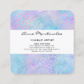 Abstract Leopard Print Pastel Square Business Card スクエア名刺 (裏面)