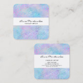 Abstract Leopard Print Pastel Square Business Card スクエア名刺 (正面/裏面)
