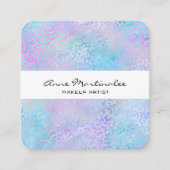 Abstract Leopard Print Pastel Square Business Card スクエア名刺 (正面)