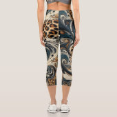 Abstract Leopard Print Swirl カプリレギンス (裏面)