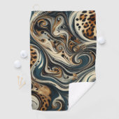 Abstract Leopard Print Swirl ゴルフタオル (インサイチュ)